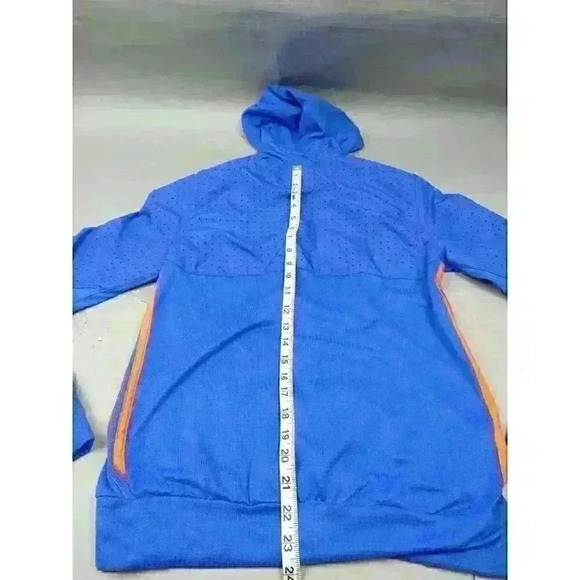 Adidas Running Response Women's Small Blue Orange Hoodie Track Jacket - Picture 8 of 9